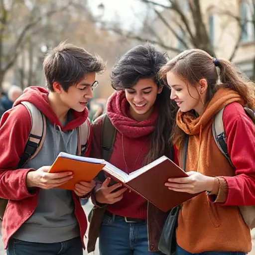 jeunes qui étudient